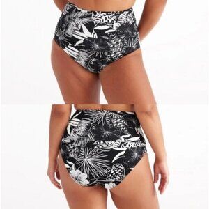 NWOT Knix Ultra High Rise Bikini Swim Bottom Hibiscus Heat
